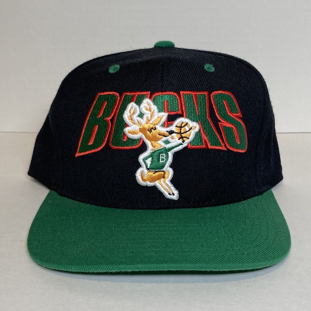 Milwaukee Bucks Mens Hat Cap Snapback Classic Logo NBA Adjustable Two Tone